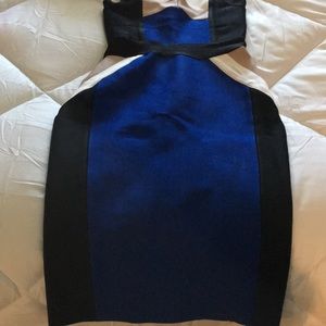 Celeb Boutique Blue Bandage Dress